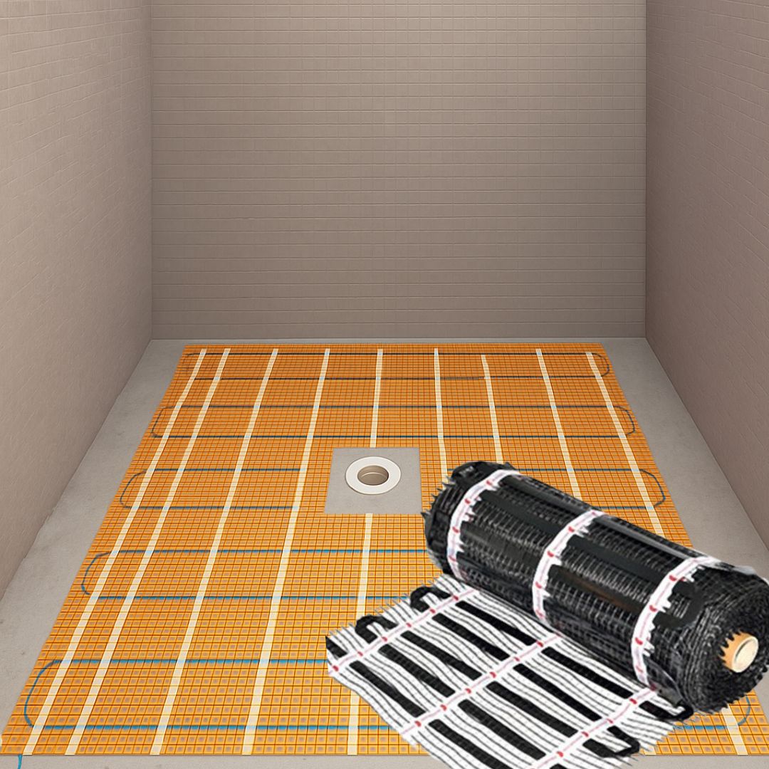 šildymo kilimėlis dušo kabinai